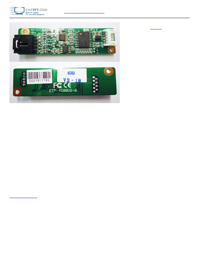 Touchscreen Controller | PDF