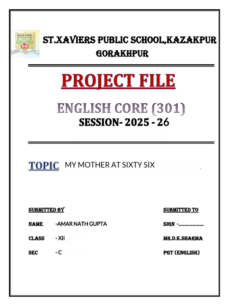 Cover Page PDF | PDF