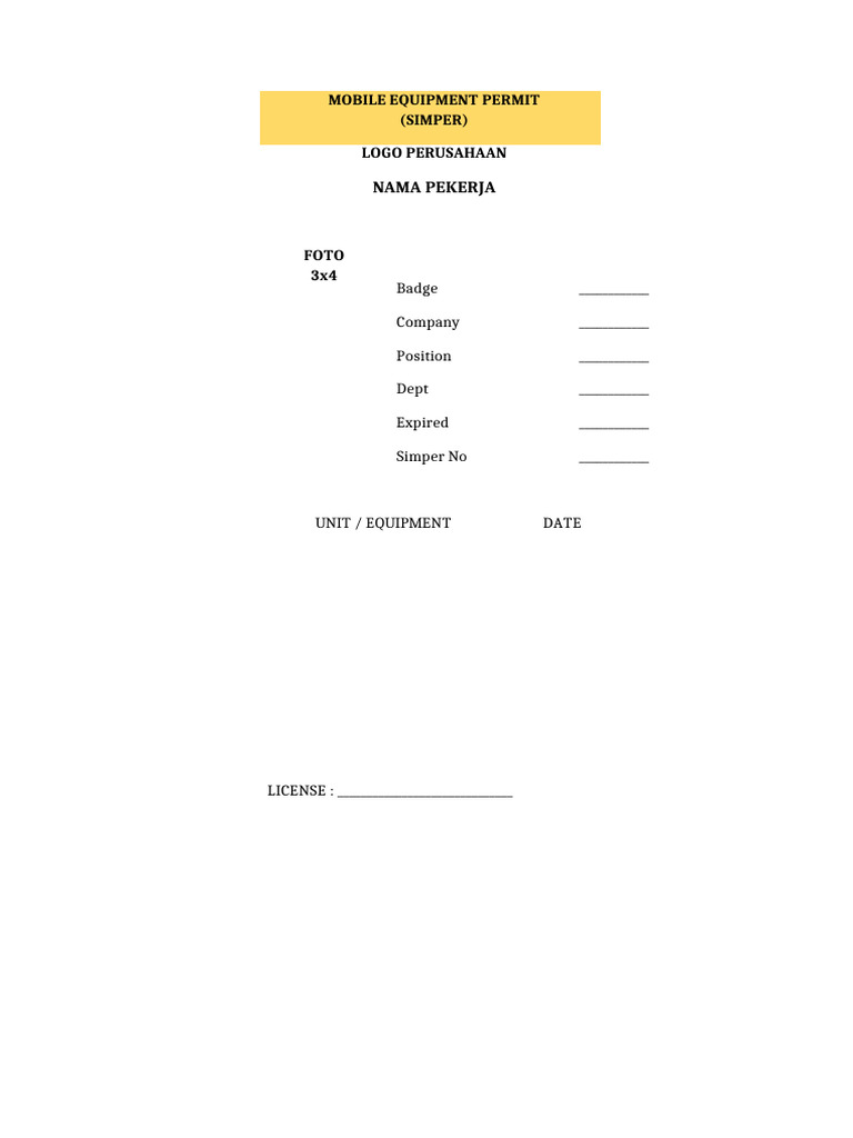Template Simper Card 8.6x5.4cm | PDF