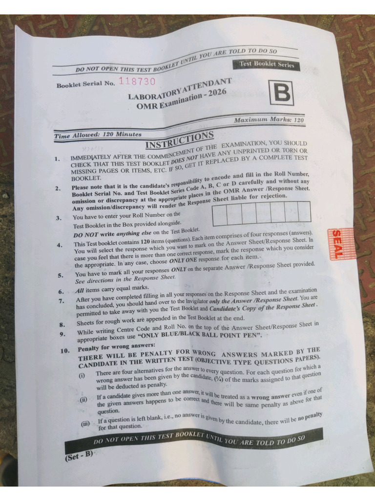 Lab Attendant Paper (1) | PDF