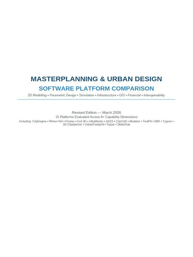 Masterplanning Software Comparison v2 2026 | PDF | Geographic ...