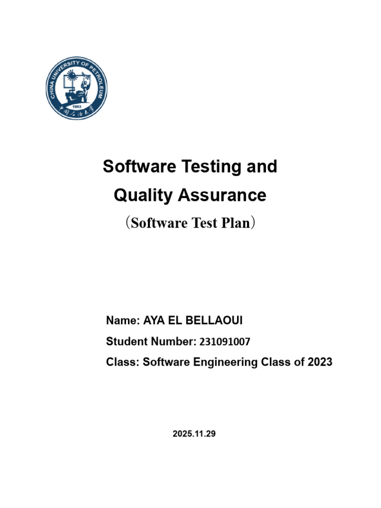 Software Testing Plan Report | PDF | Software Testing | Point Of Sale