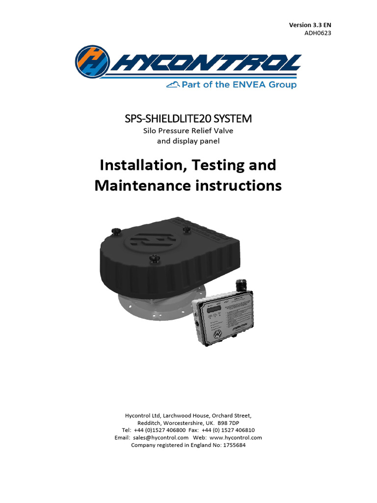 Sps-shieldlite20 System Manual v3_3 | PDF | Valve | Personal Protective ...