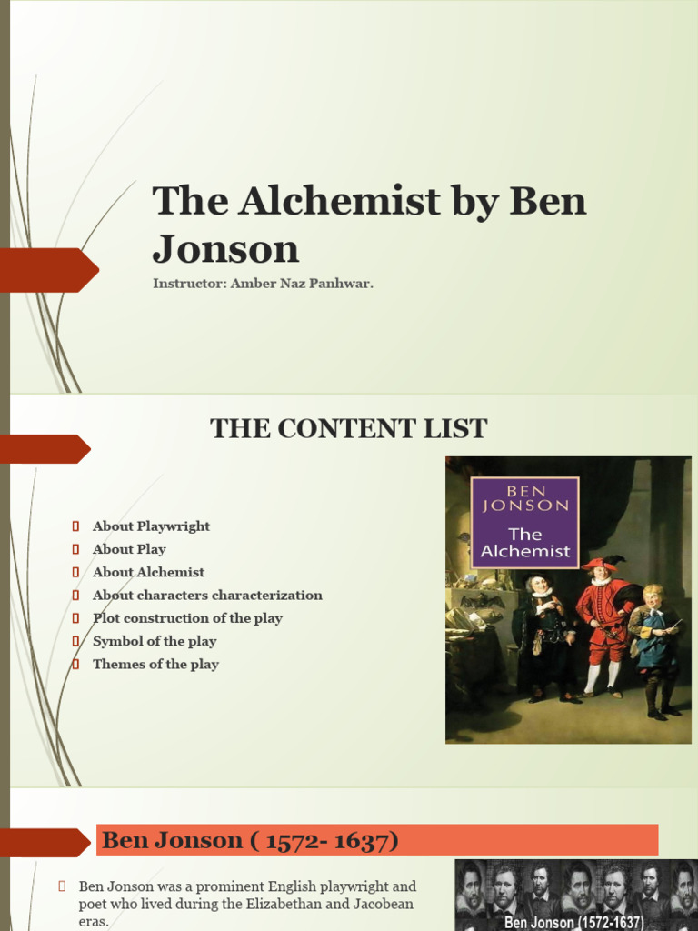 The Alchemist | PDF | Ben Jonson | English Renaissance
