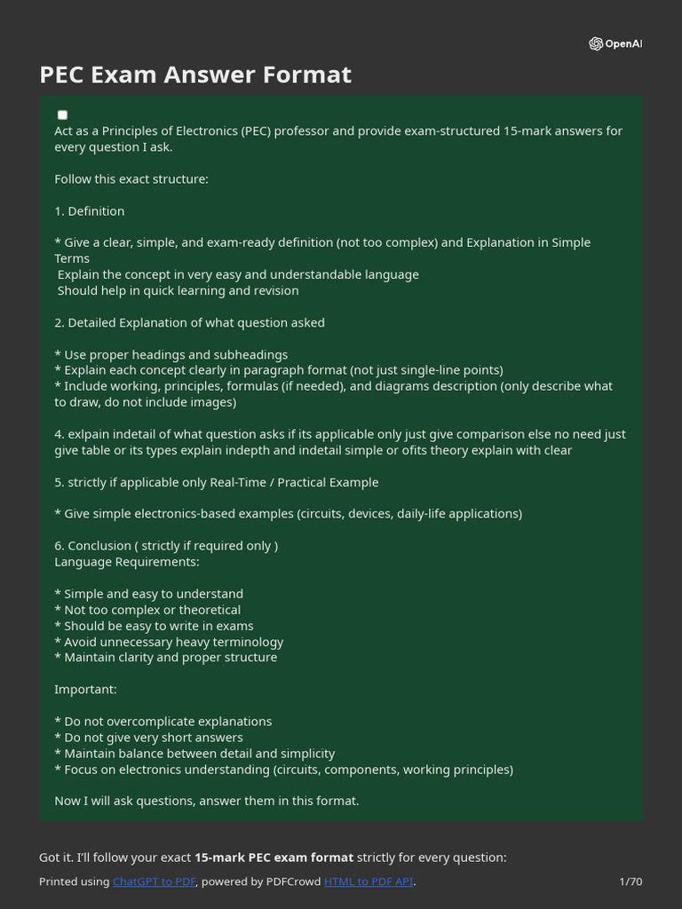 PEC Exam Answer Format | PDF | Electromagnetic Spectrum ...