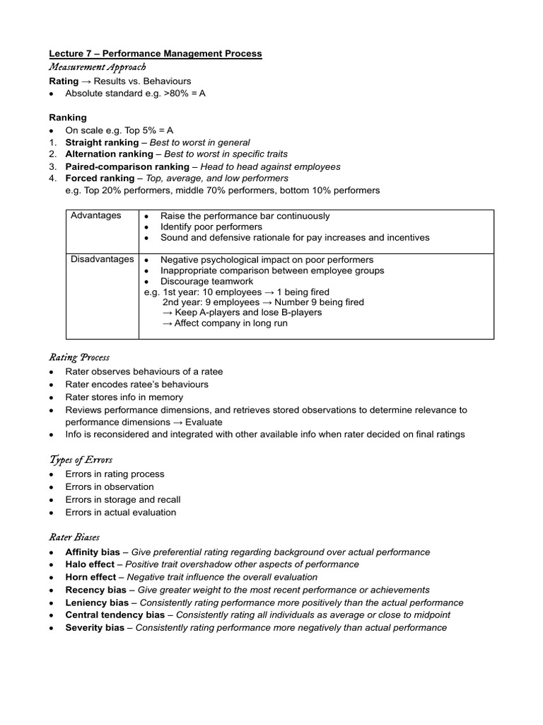Performance Management Process | PDF | Cognitive Science | Behavioural ...