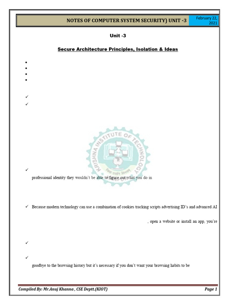 CSS (Unit 3 Notes) Updated Final (1) | PDF | Denial Of Service Attack ...