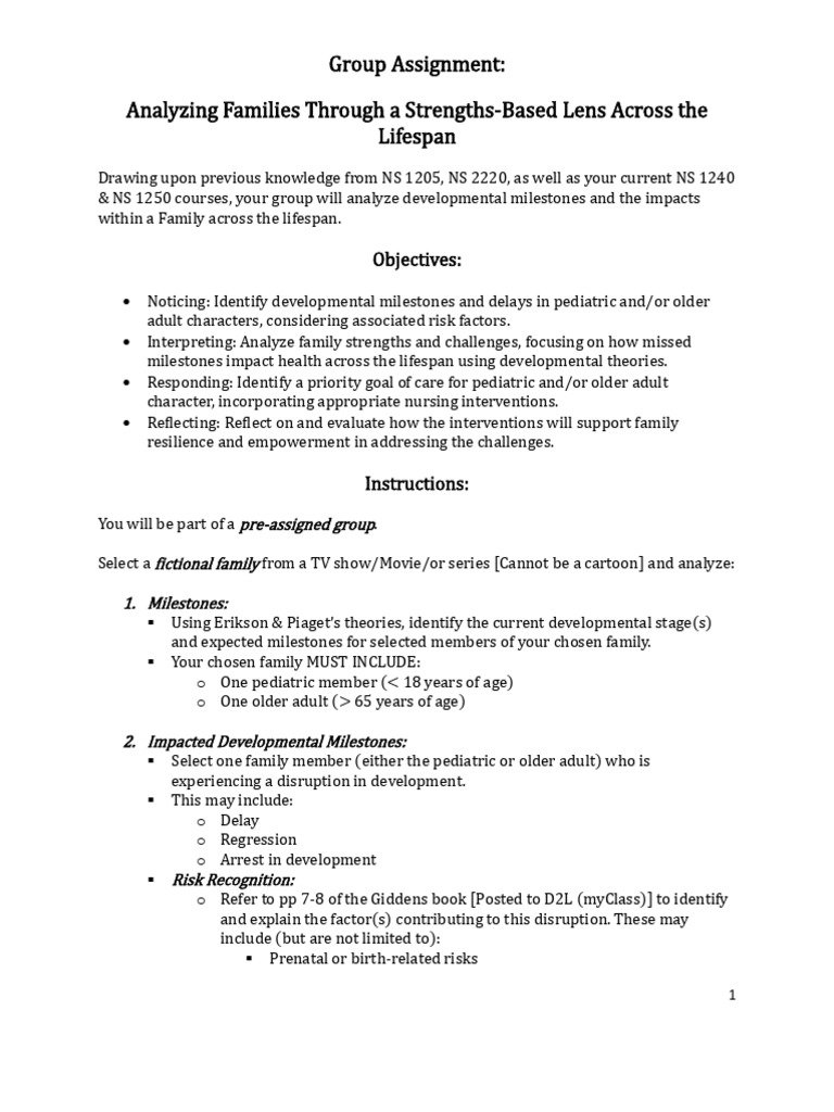 Updated Group Assignment Instructions Spring 2026 | PDF | Psychological ...