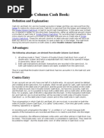 Single Column Cash Book Exercises | PDF