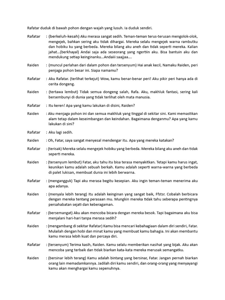Dialog Rafatar Dan Raiden Tambahan | PDF