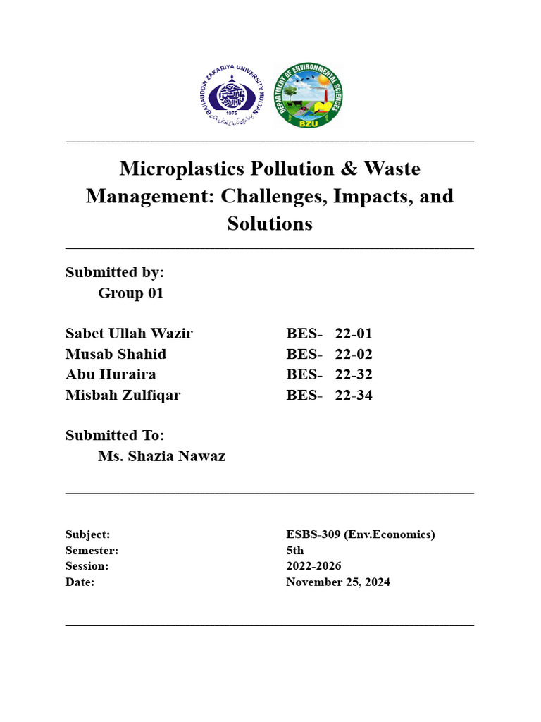 Micro-Plastic Pollution & Waste Management | PDF | Waste Management | Waste