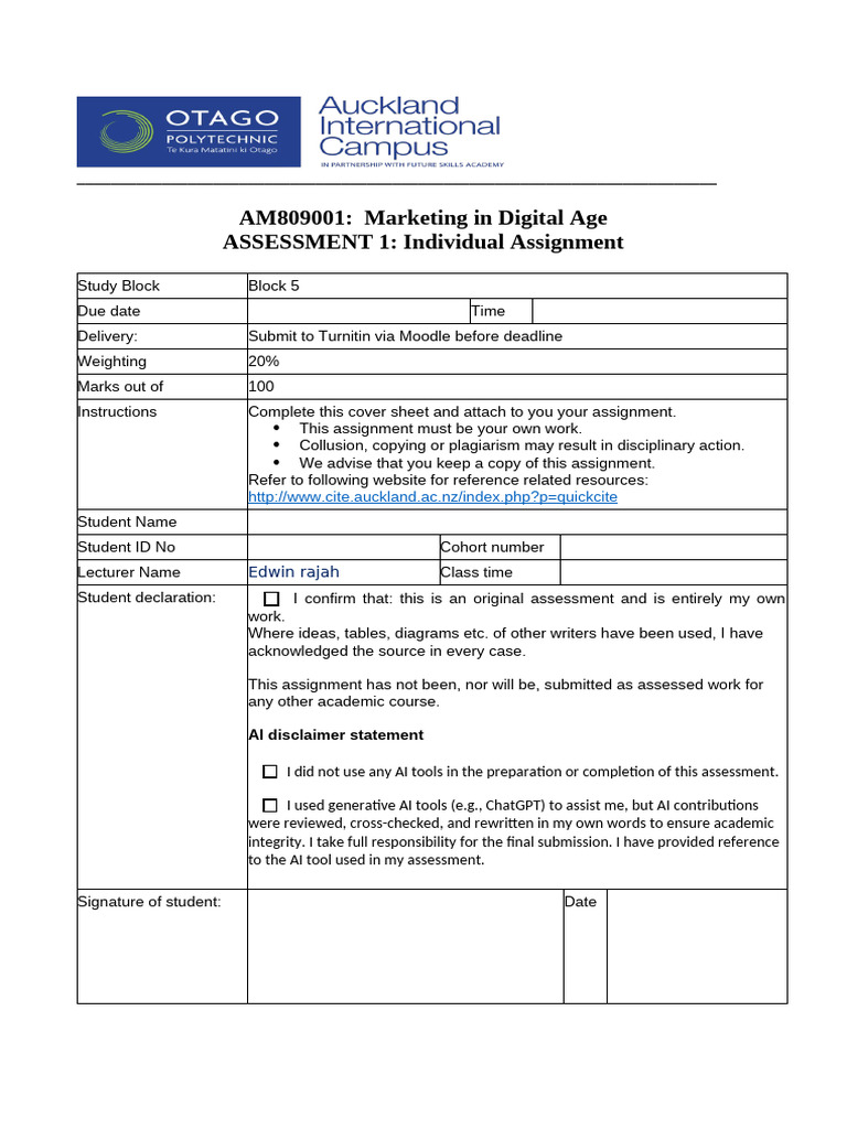 Cover Page MIDA Assessment1 B4 2025 | PDF