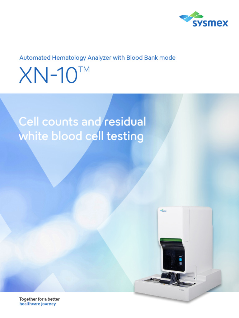 Sysmex xn-10-with-bb-mode-brochure | PDF | Pathology | Tissue (Biology)