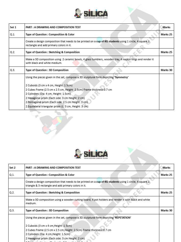 NATA 2025 Drawing Question Paper Part A | PDF | Triangle | Drawing