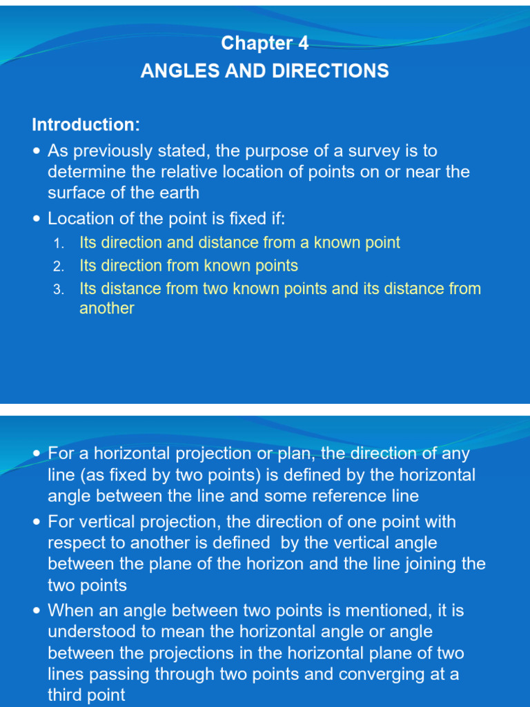 CH 4 - Angles & Directions | PDF | Angle | Compass