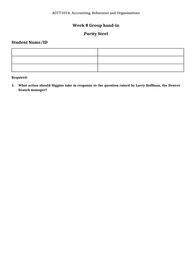 Group Activity Week 8 | PDF
