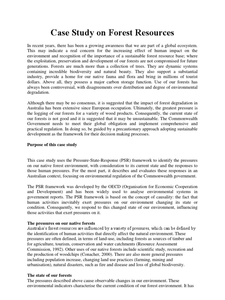 Deforestation case study pdf picture