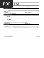 BNI Member Bio and Gains Worksheet | PDF | Knowledge | Cognitive Science