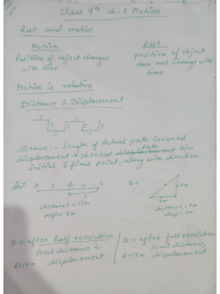 Motion Notes | PDF