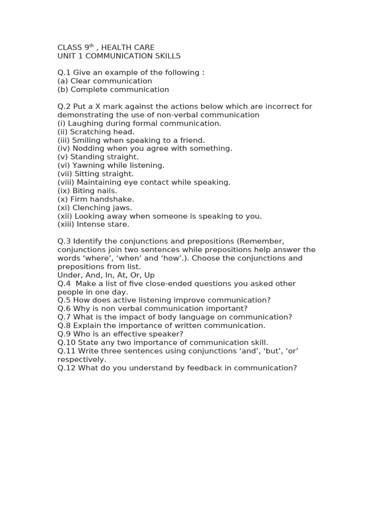 Class 9 Exercise | PDF