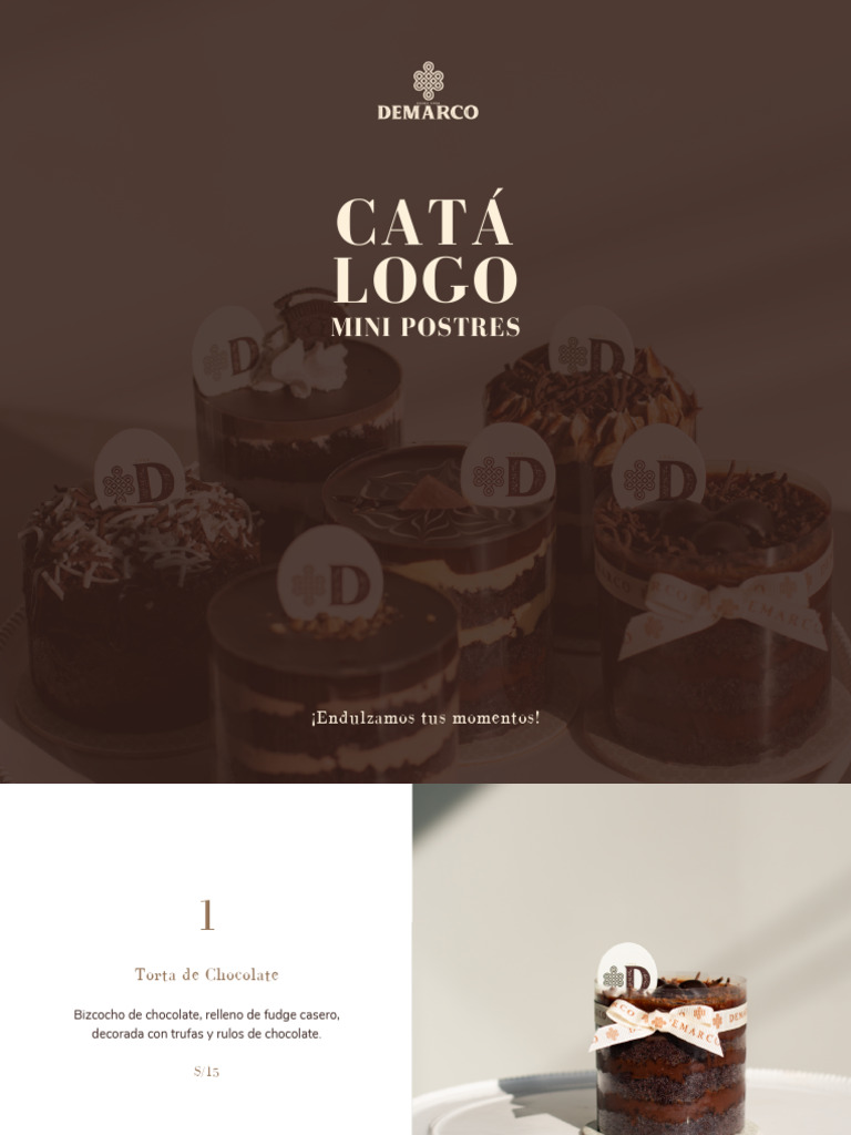 Carta Postres Individuales - Demarco | PDF | Tarta de queso | Postres