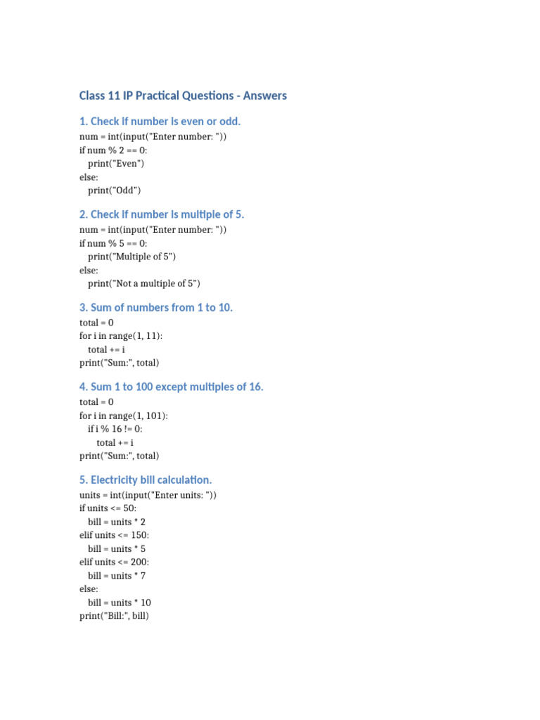 Class 11 IP Practical Answers | PDF | Password