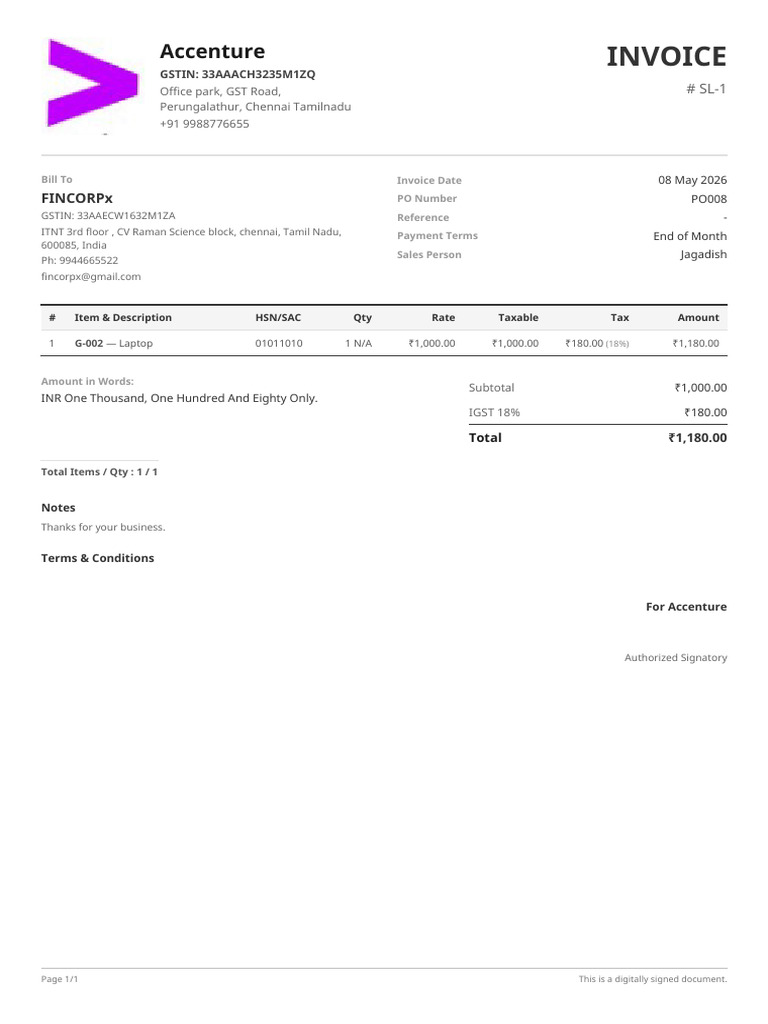 Test Invoice | PDF