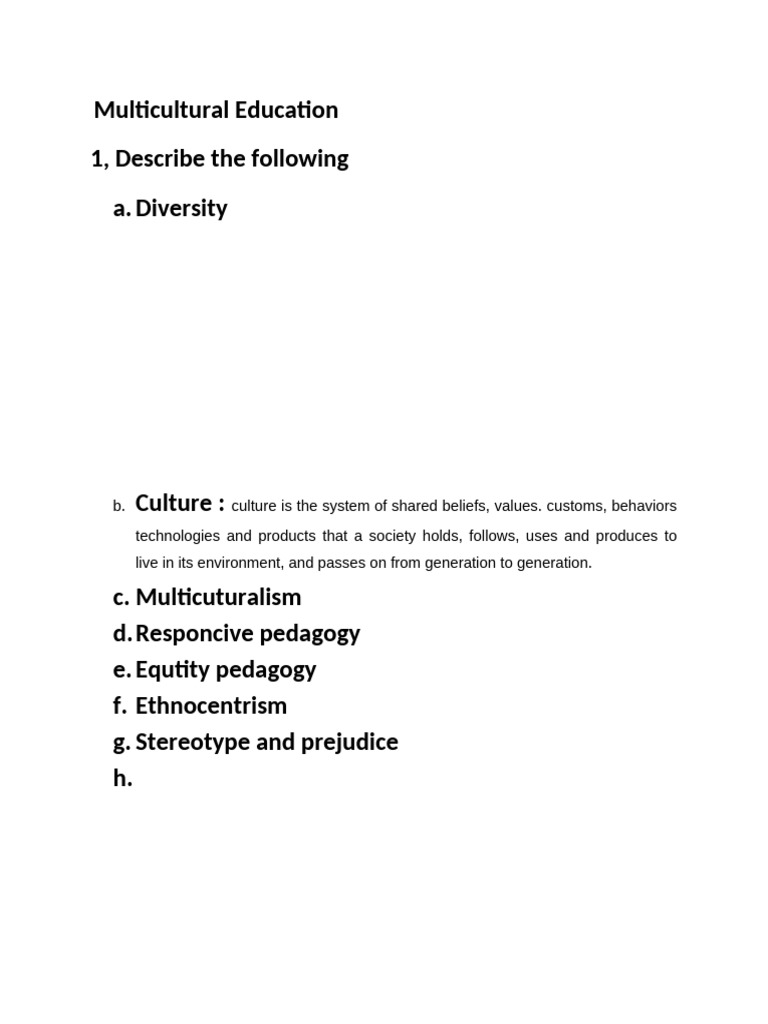 Multicultural Education | PDF