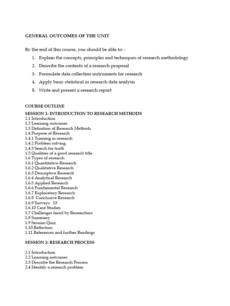 Unit Learning Outcomes | PDF | Methodology | Data Analysis