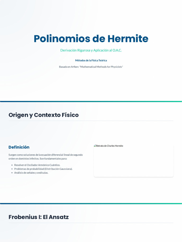 Polinomios de Hermite_ Desarrollo Matemático Riguroso | PDF