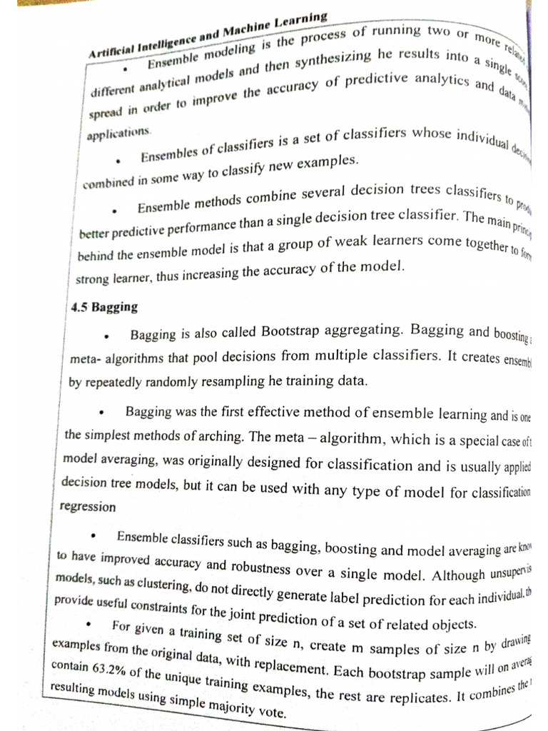 Aiml Unit 4(Ensembling Techniques) | PDF