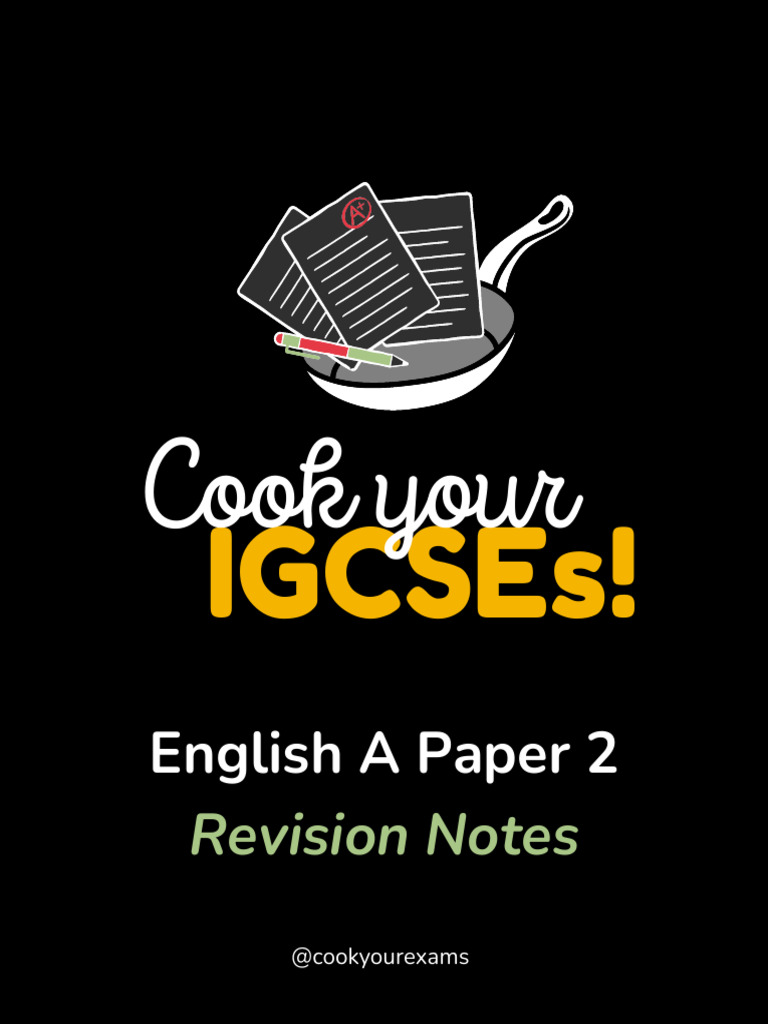 Copy of English Language a Paper 2 Revision Notes Printable | PDF