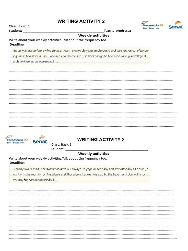 Writing 2 Basic 1 | PDF