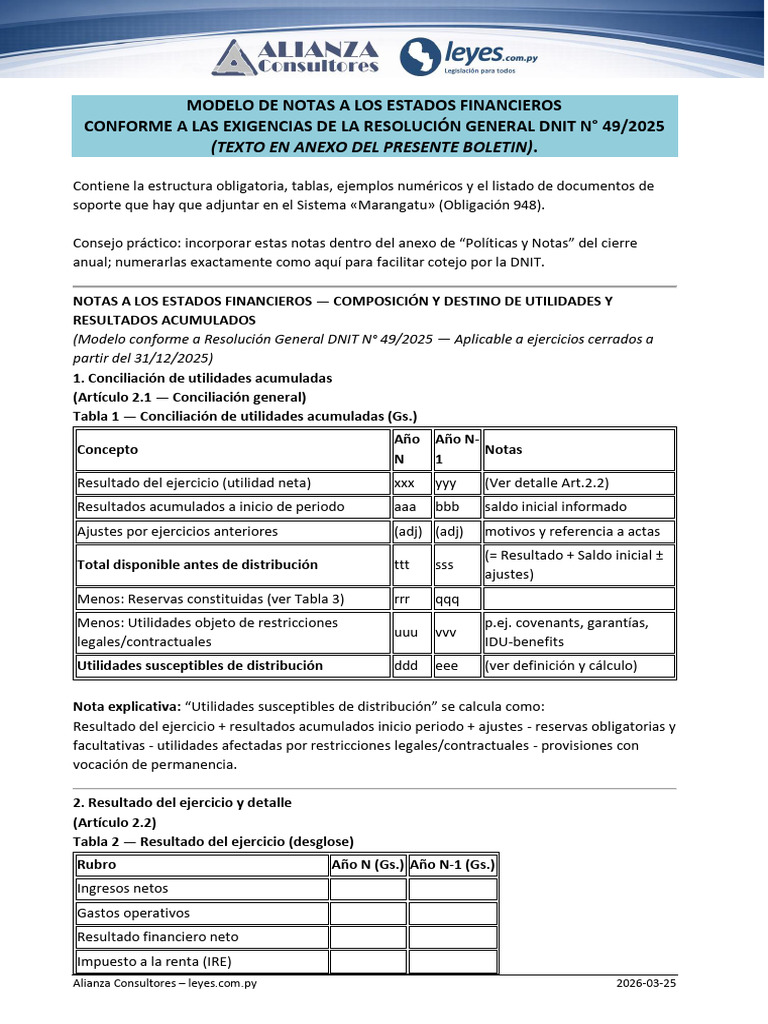 2026-03-25 Modelo de Reporte Conforme A RG49-2026 | PDF | Contabilidad ...