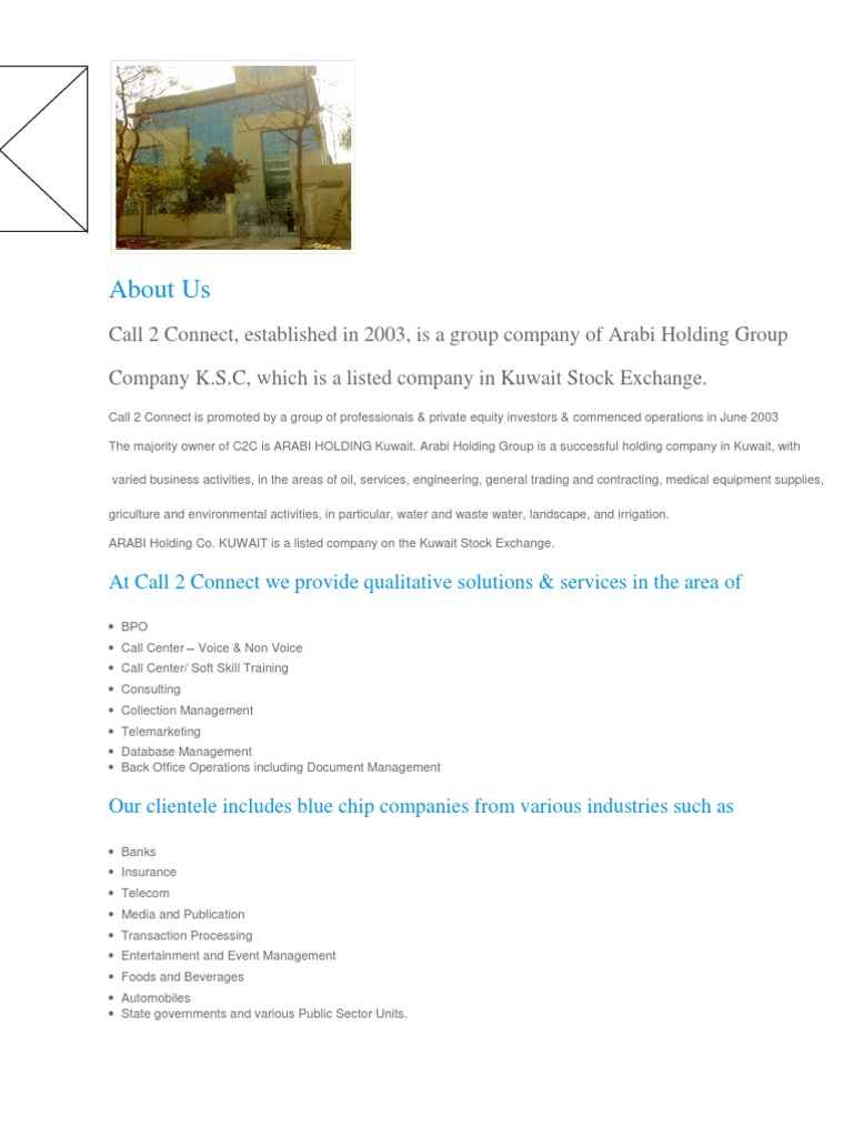 Call 2 Connect | PDF | Call Centre | Interactive Voice Response