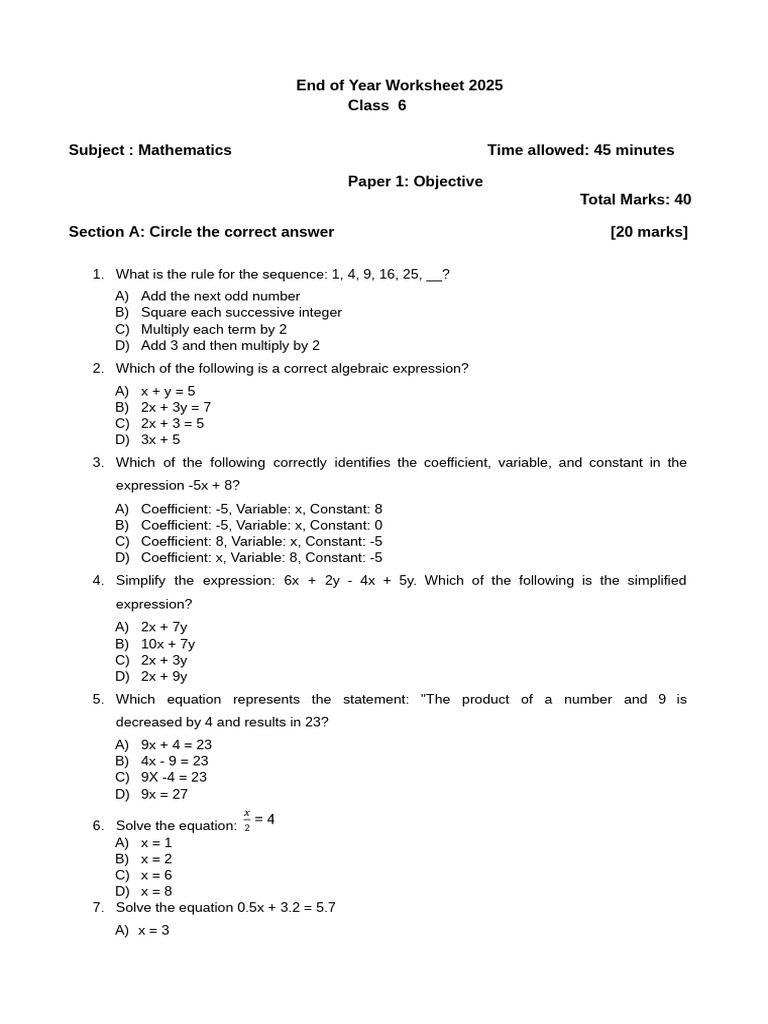 EOY Worksheet.docx - Google Docs | PDF
