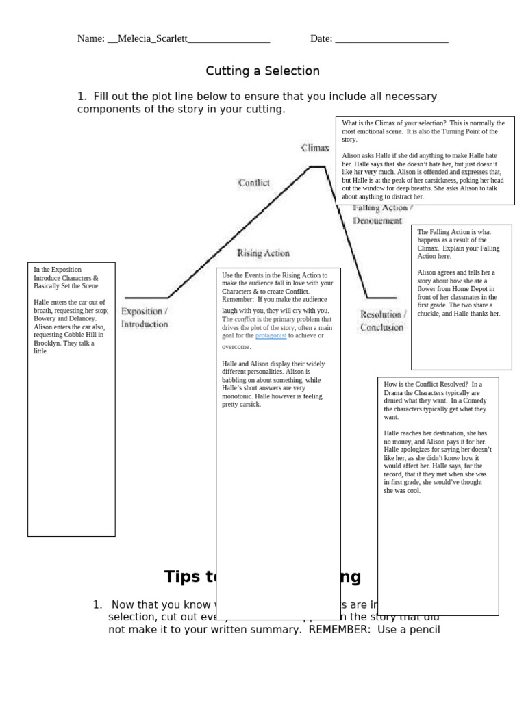 Cutting a Selection Plot Diagram | PDF