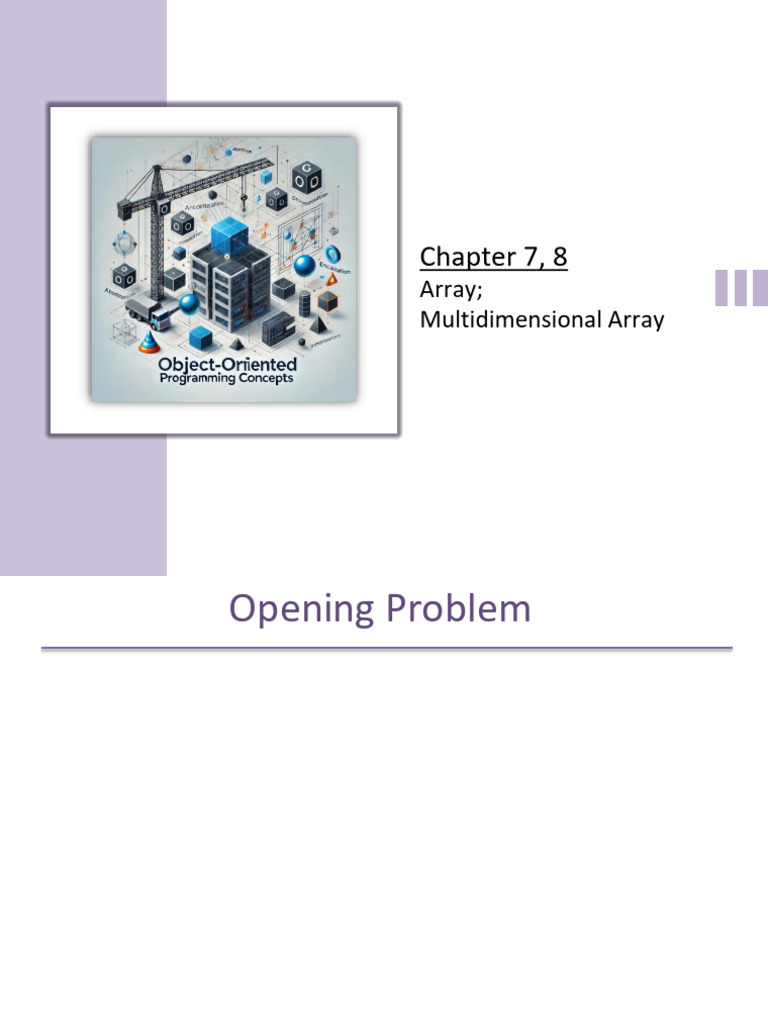 CSE215_Ch7_8_Arrays_MultiDArrays | PDF | Programming Language | Data Type