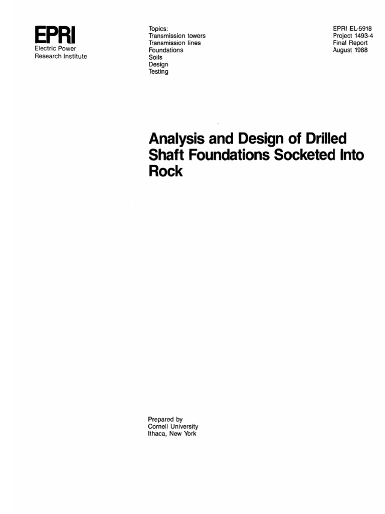 Analysis and Design of Drilled Shaft Foundations Socketed Into Rock | PDF