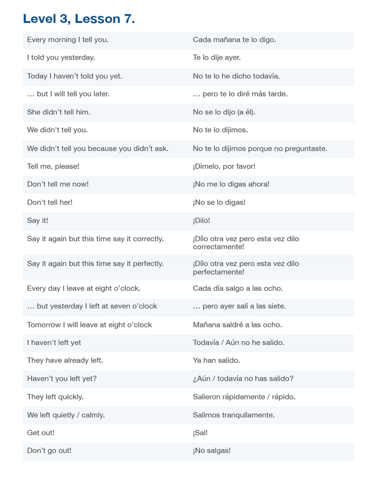 1.1 Level 3, Lesson 7. Transcipt. | PDF