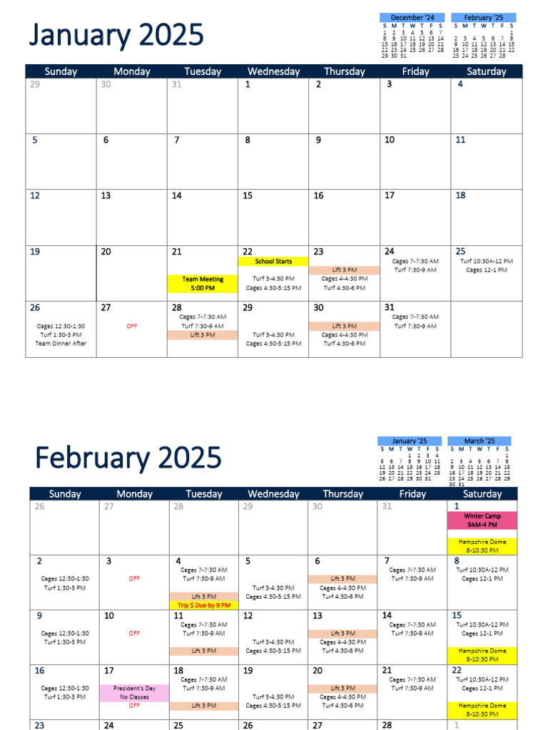2025 Spring Calendar Team | PDF | Liturgical Calendar | Christian ...