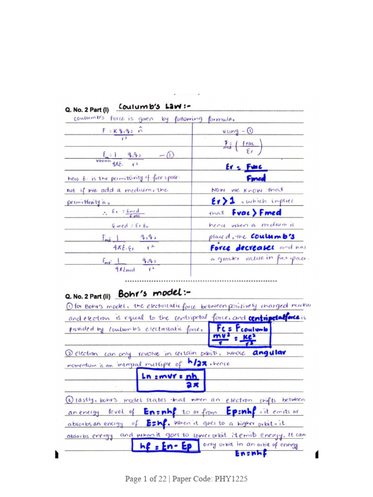 Topper Copy Physics | PDF