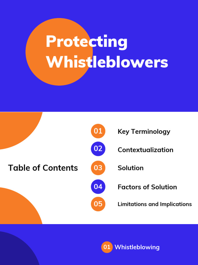 Protecting Whistleblowers | PDF | Crimes | Crime & Violence