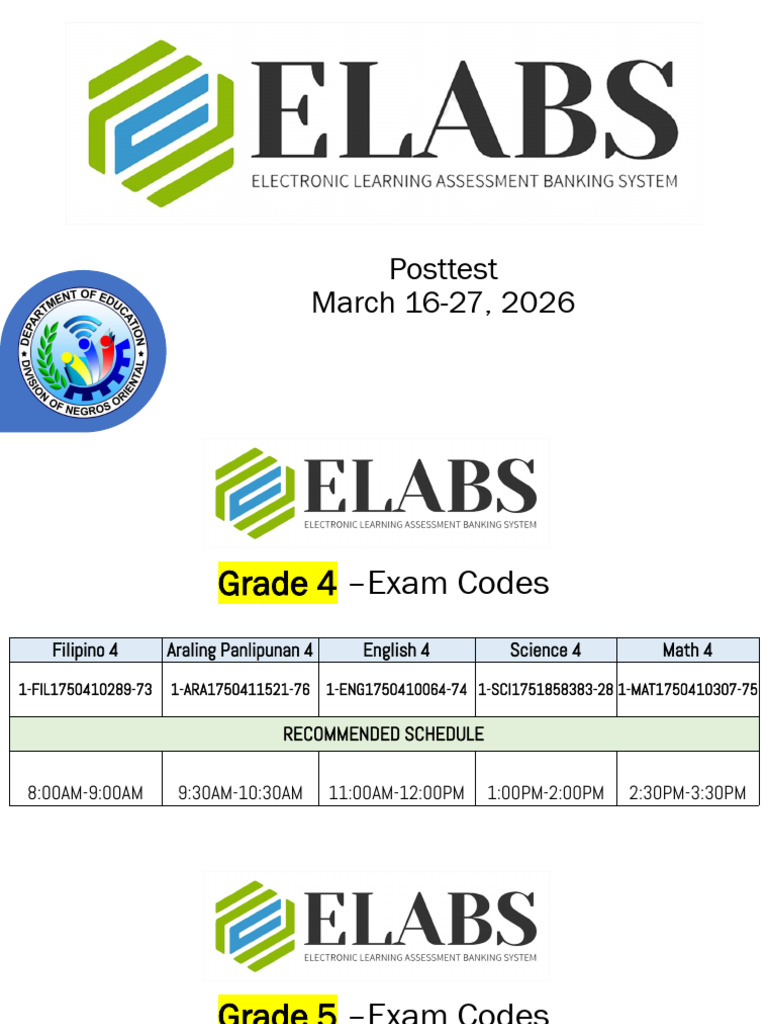Posttest Exam Codes March 2026 | PDF | Qualifications | Educational ...