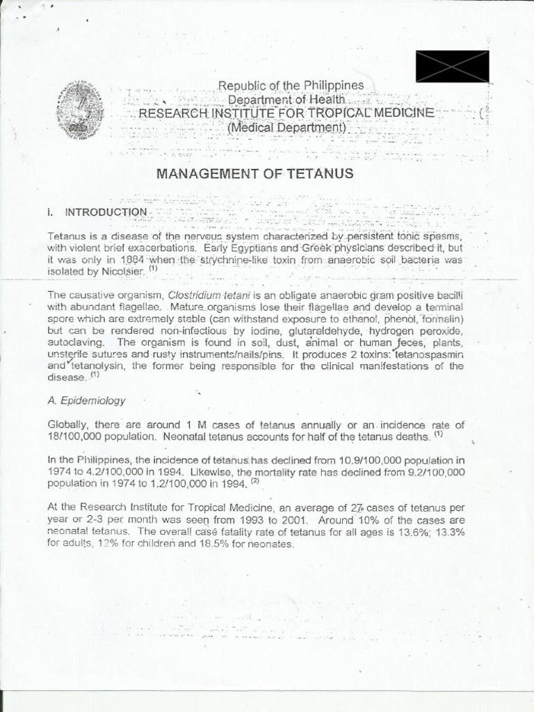 Tetanus ?? RITM | PDF