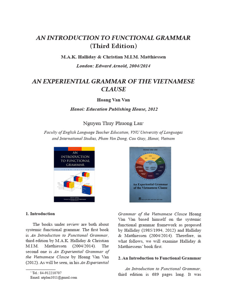 An Introduction to Functional Grammar Th | PDF | Linguistics | Language ...