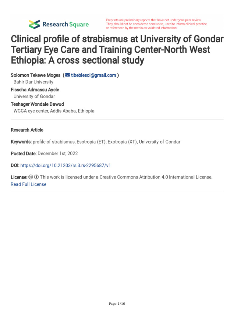 Clinical_profile_of_strabismus_at_University_of_Go | PDF | Vision ...
