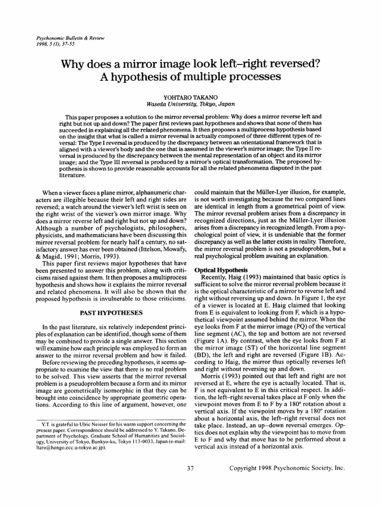 Why_does_a_mirror_image_look_left-right_reversed_A (1) | PDF | Mirror ...