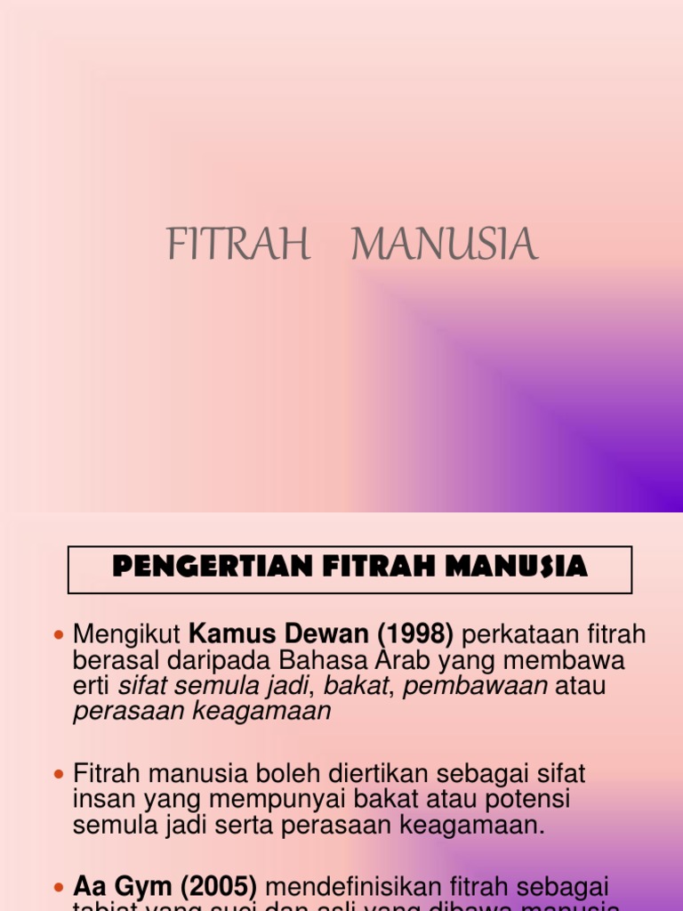 2. Fitrah Manusia