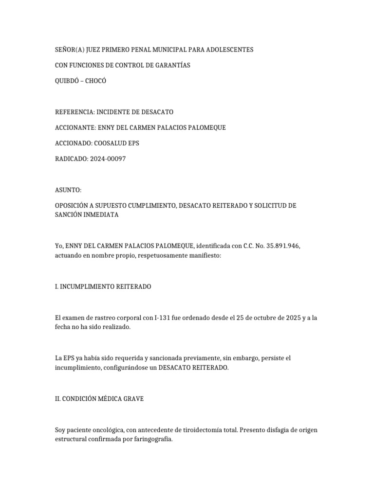 Desacato Reiterado Maximo | PDF